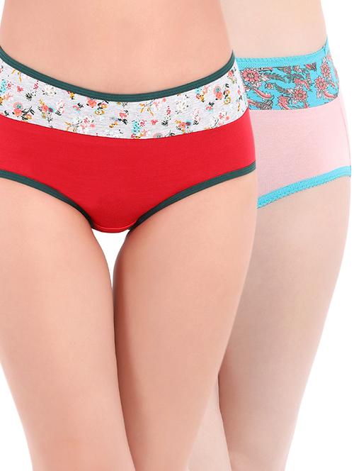 set of 2 high-rise printed hipster panties - 15503248 - Very Small Image - 1
