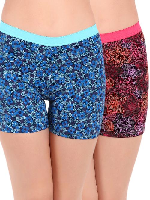 set of printed boy shorts panties - 15503261 - Very Small Image - 1