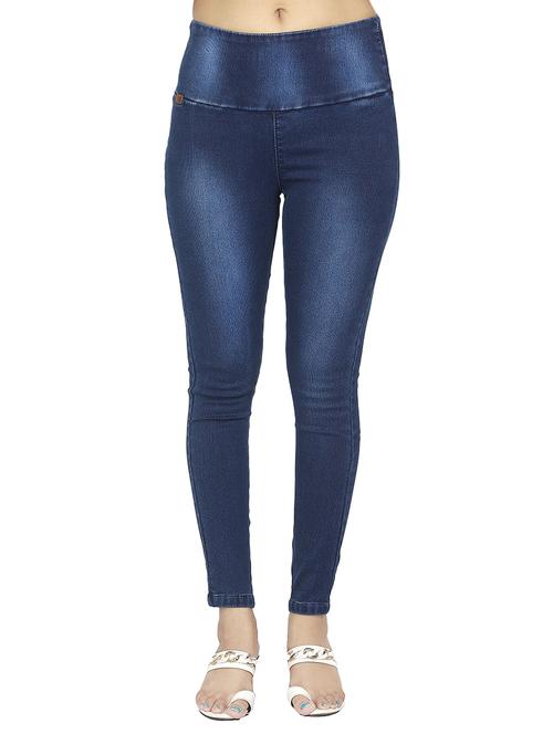 high-rise denim jeggings - 15504636 - Very Small Image - 1