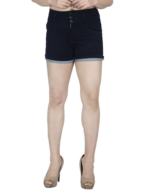 high-rise denim shorts - 15504695 - Very Small Image - 1