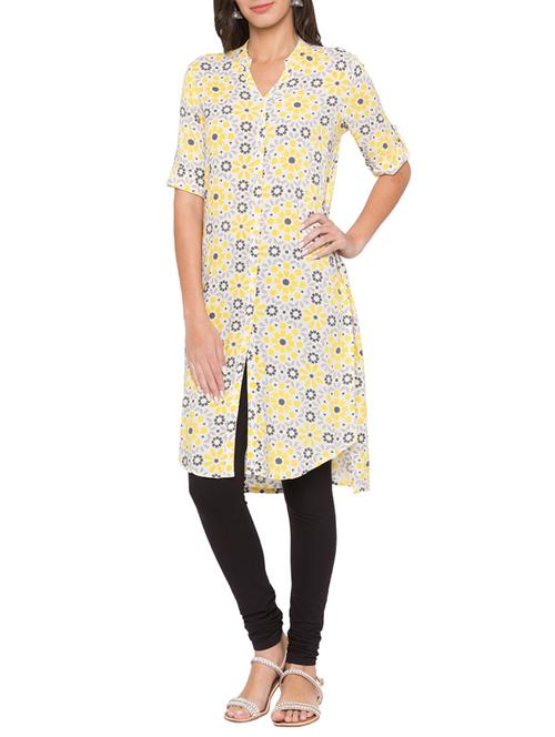 high low printed kurta - 15504930 - Very Small Image - 1