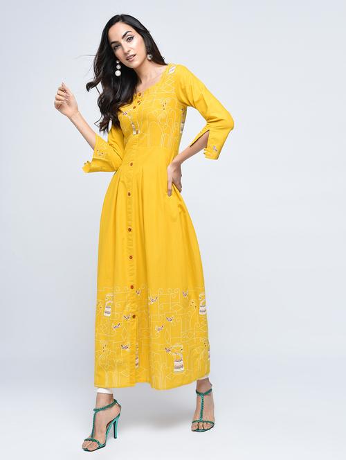 printed a-line kurta - 15505523 - Very Small Image - 1