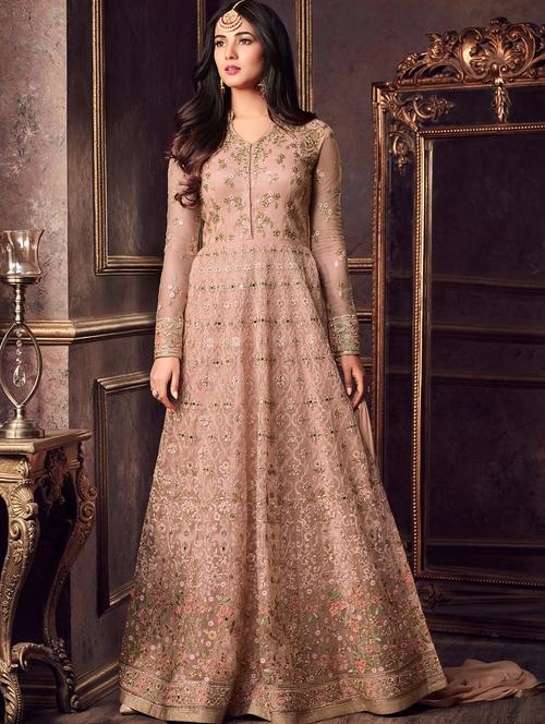 embroidered side high slit suit set - 15505532 - Very Small Image - 1