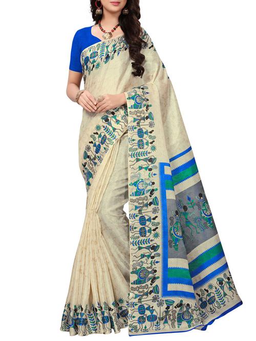 conversational bordered printed saree - 15505891 - Very Small Image - 1