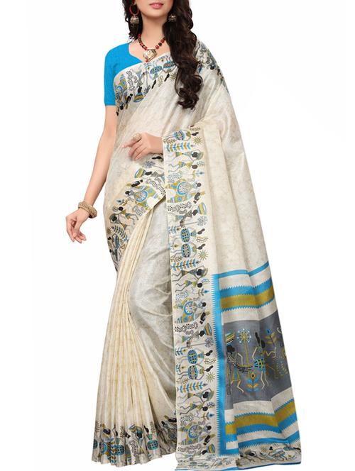 conversational bordered printed saree - 15505894 - Very Small Image - 1