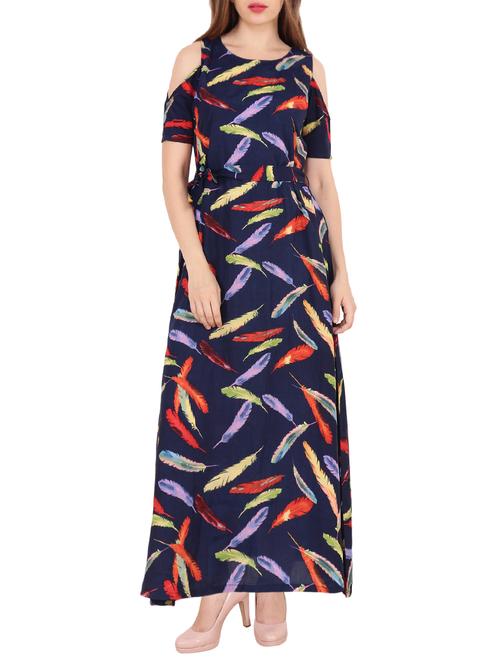 cold shoulder self tie belted dress - 15505903 - Very Small Image - 1