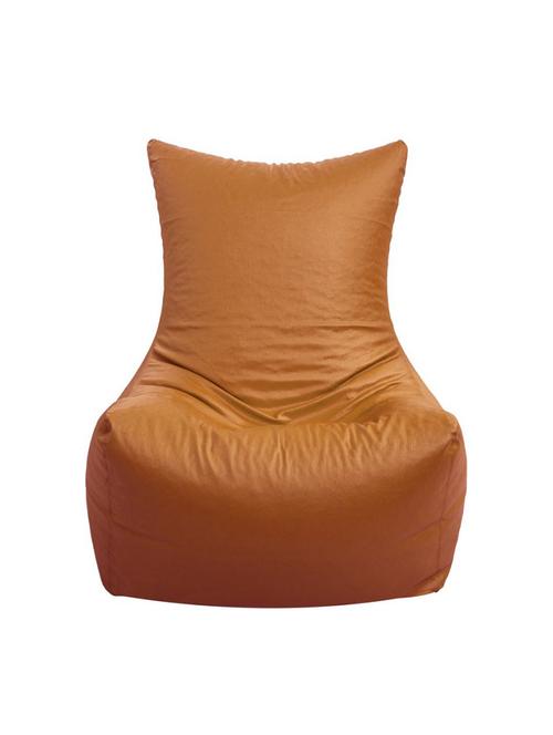 artificial leather chair orange bean bag cover_xxl - 15505939 - Very Small Image - 1