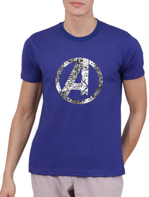 avengers blue chest print character t-shirt - 15506054 - Very Small Image - 1
