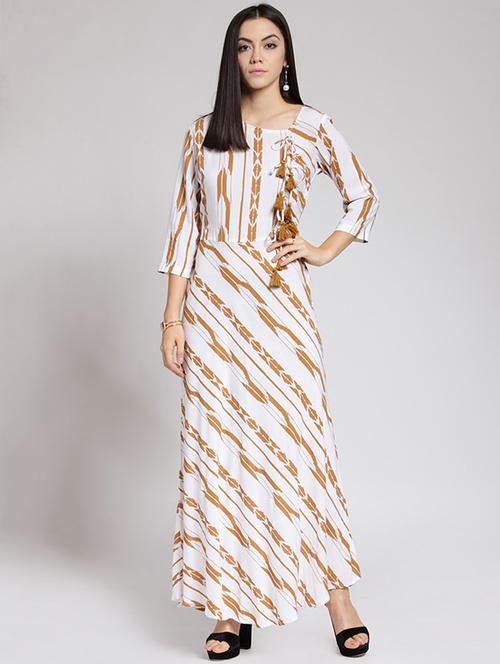 side tie detail printed dress - 15507591 - Very Small Image - 1