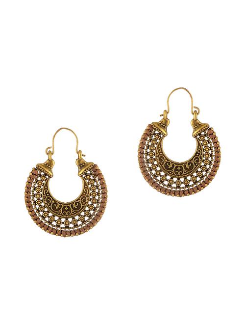 gold tone oxidized earrings - 15507730 - Very Small Image - 1