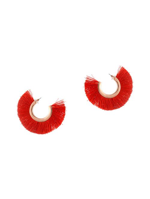 red gold tone tassel earrings - 15507735 - Very Small Image - 1