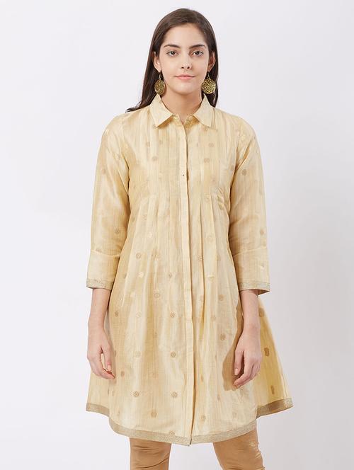 a-line self design kurti - 15511797 - Very Small Image - 1