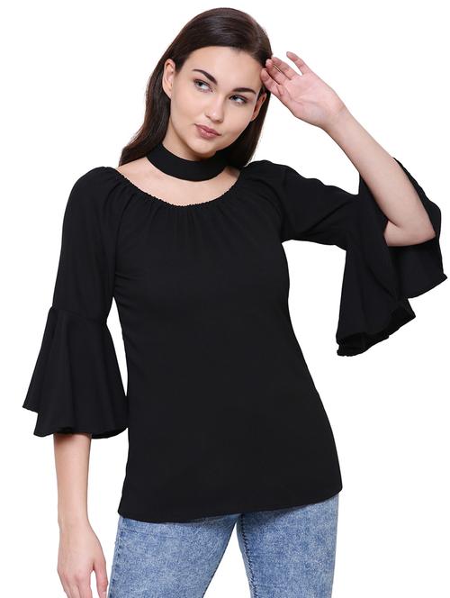 choker neck bell sleeved top - 15511978 - Very Small Image - 1