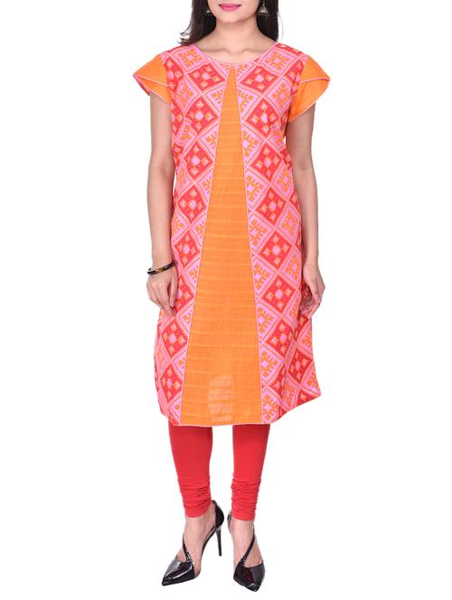 printed straight kurta - 15511990 - Very Small Image - 1