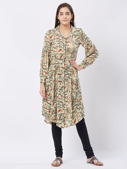 a-line shirt collor kurta - 15512018 - Very Small Image - 1