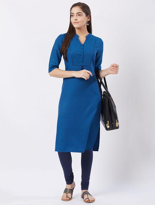 brocade straight kurta - 15512020 - Very Small Image - 1