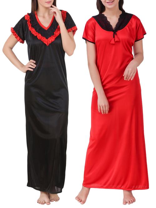 set of 2 laced frill detail nighty - 15512133 - Very Small Image - 1