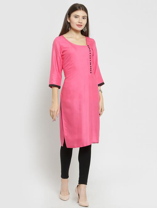 fuchsia straight kurta - 15512903 - Very Small Image - 1