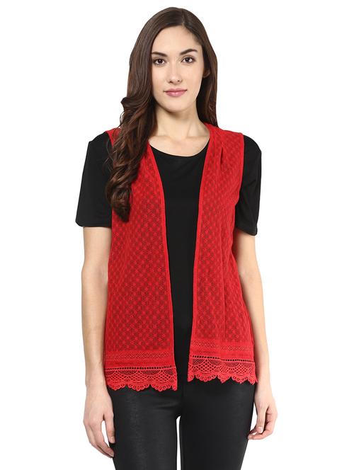 lace trim sheer shrug - 15513437 - Very Small Image - 1