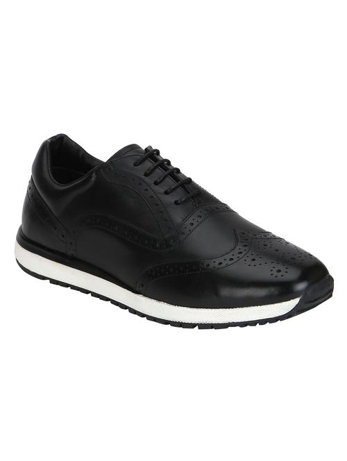 black leather lace up sneakers - 15514440 - Very Small Image - 1