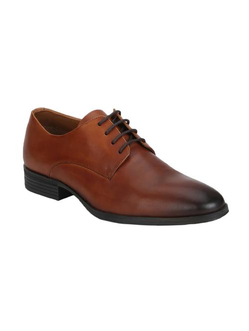 tan leather lace-up derbys - 15514578 - Very Small Image - 1