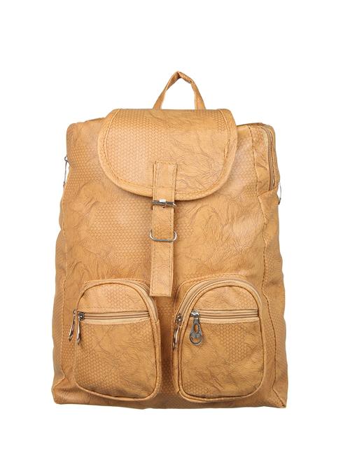tan leatherette (pu) regular backpack - 15514859 - Very Small Image - 1