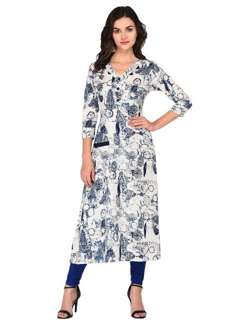 a-line patch pockets kurta - 15515232 - Very Small Image - 1