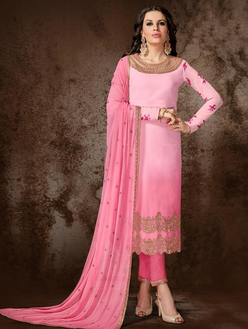 ombre print embroidered pant suit set - 15515645 - Very Small Image - 1