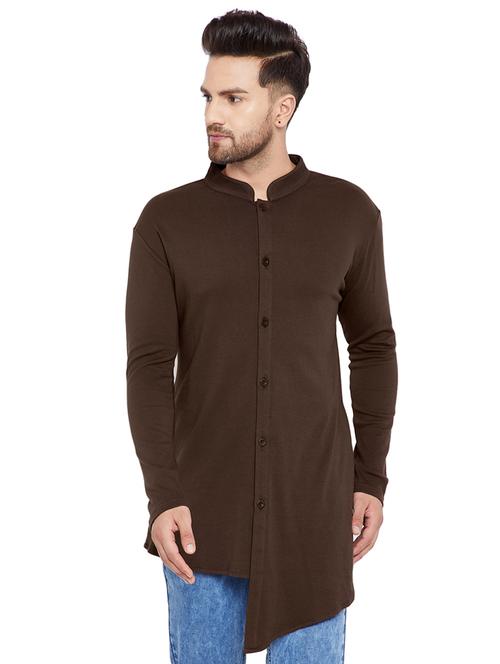 brown cotton tshirt - 15515709 - Very Small Image - 1