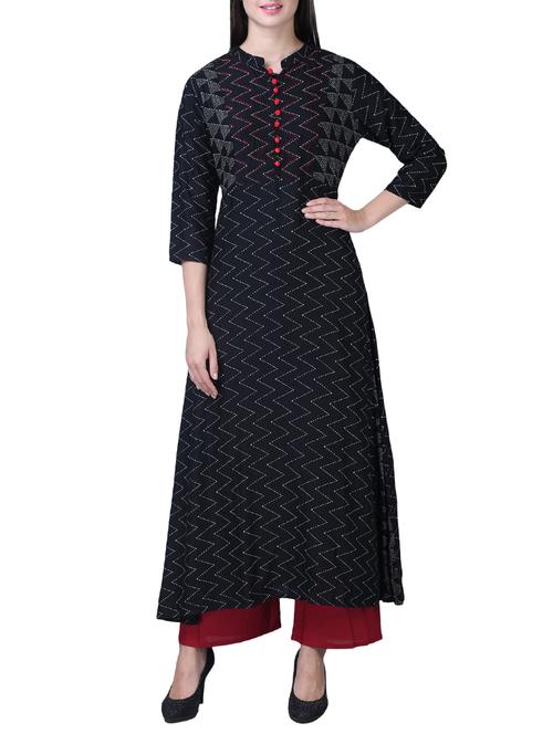 chevron kaantha a-line kurta - 15517103 - Very Small Image - 1