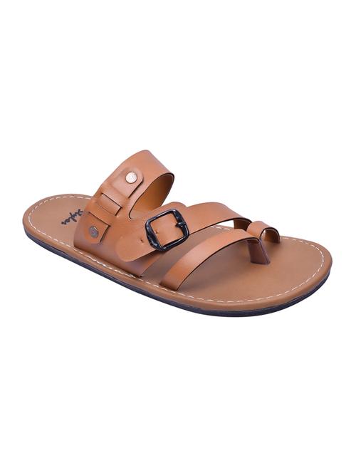 tan leather slip on slippers - 15517654 - Very Small Image - 1