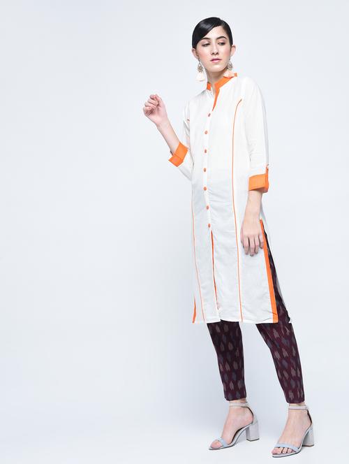 straight piping kurta - 15517676 - Very Small Image - 1