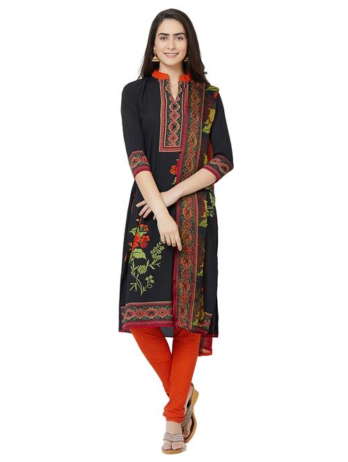 floral printed unstitched churidaar suit - 15517724 - Very Small Image - 1