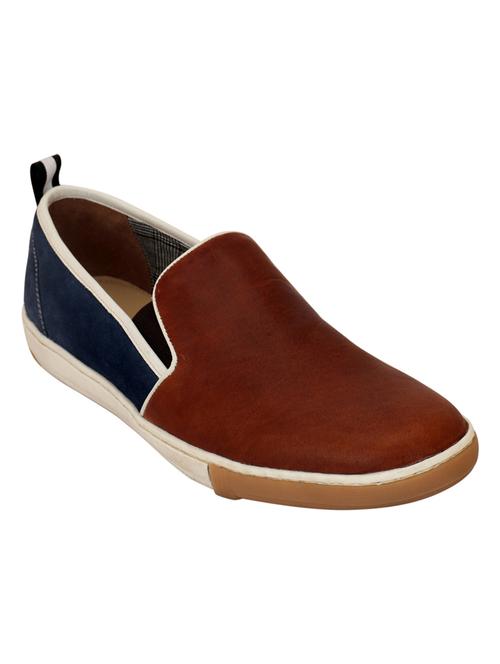 tan leather casual slip ons - 15517820 - Very Small Image - 1