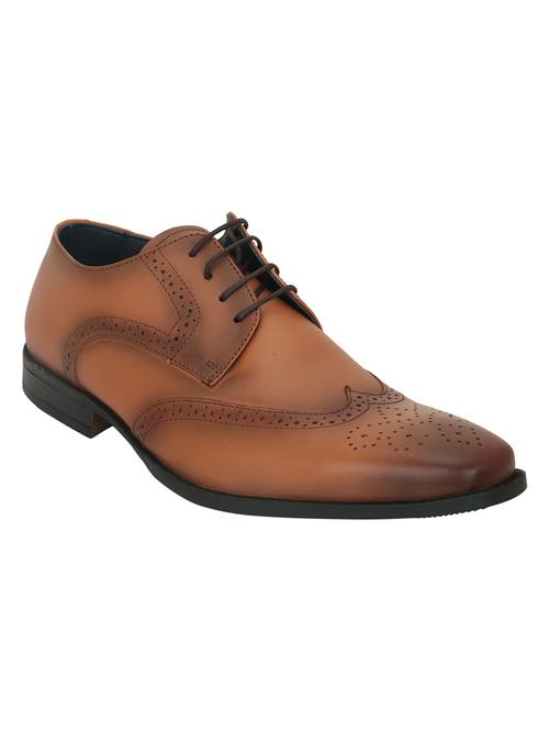 tan leather lace-up derbys - 15517822 - Very Small Image - 1
