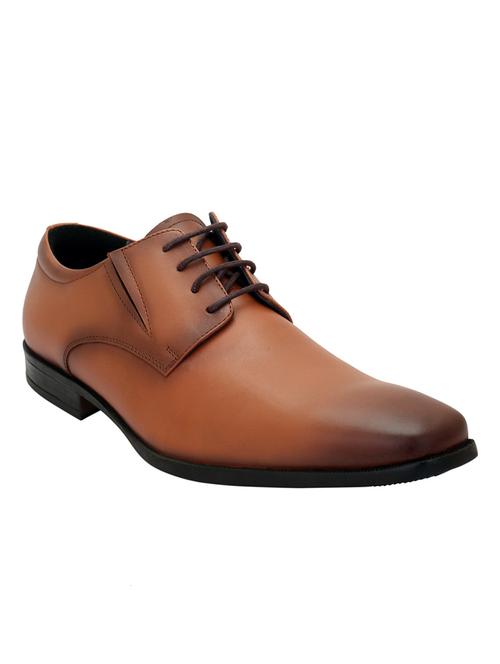 tan leather lace-up derbys - 15517824 - Very Small Image - 1