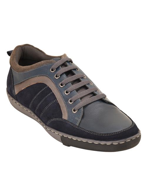 blue leather lace up sneakers - 15517860 - Very Small Image - 1