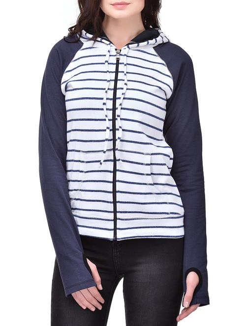 striped hooded sweatshirt - 15517885 - Very Small Image - 1