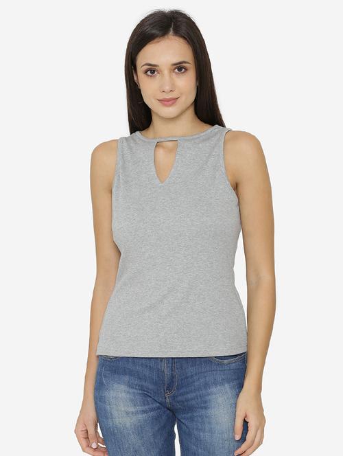 sleeveless keyhole neck top - 15518052 - Very Small Image - 1