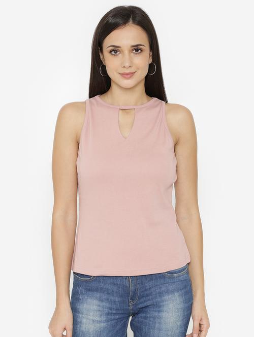 sleeveless keyhole neck top - 15518059 - Very Small Image - 1