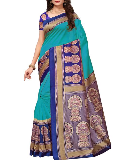 contrast border mysore silk saree - 15518135 - Very Small Image - 1