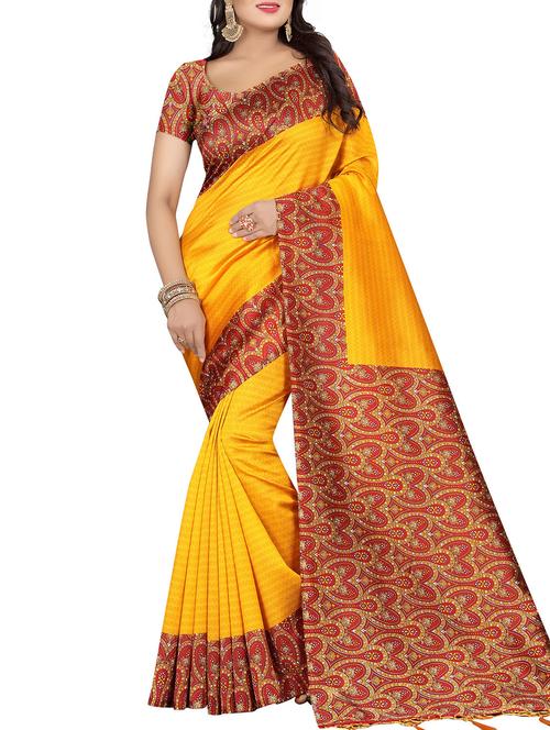 contrast border mysore silk saree - 15518139 - Very Small Image - 1
