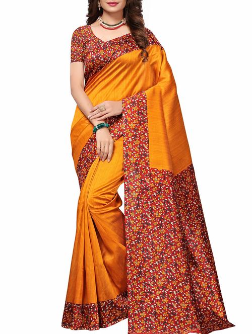 contrast border mysore silk saree - 15518183 - Very Small Image - 1