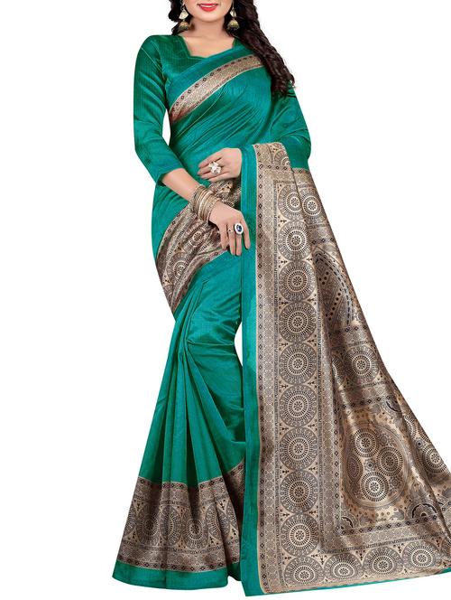 contrast border mysore silk saree - 15518194 - Very Small Image - 1