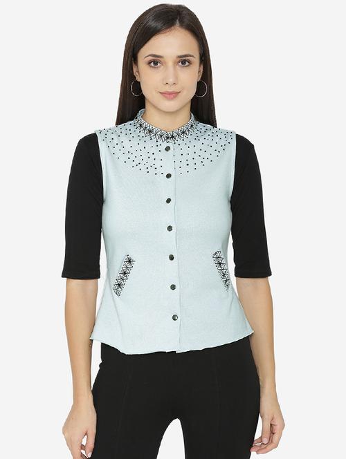 embellished fleece jacket - 15518673 - Very Small Image - 1