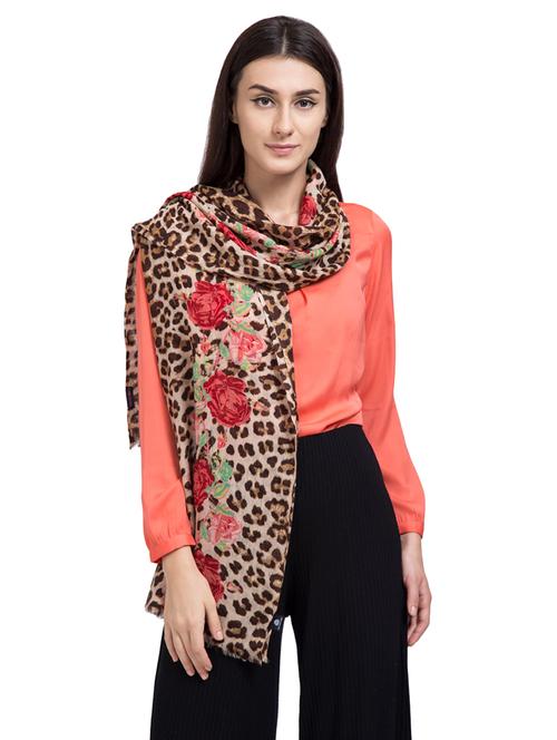 floral woolen stole - 15518870 - Very Small Image - 1
