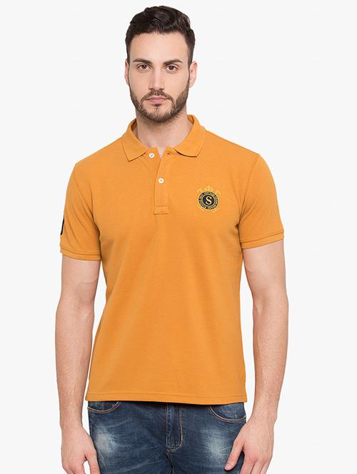 orange cotton polo t-shirt - 15519089 - Very Small Image - 1