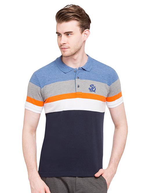 blue cotton polo t-shirt - 15519103 - Very Small Image - 1