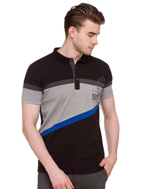 black cotton polo t-shirt - 15519107 - Very Small Image - 1