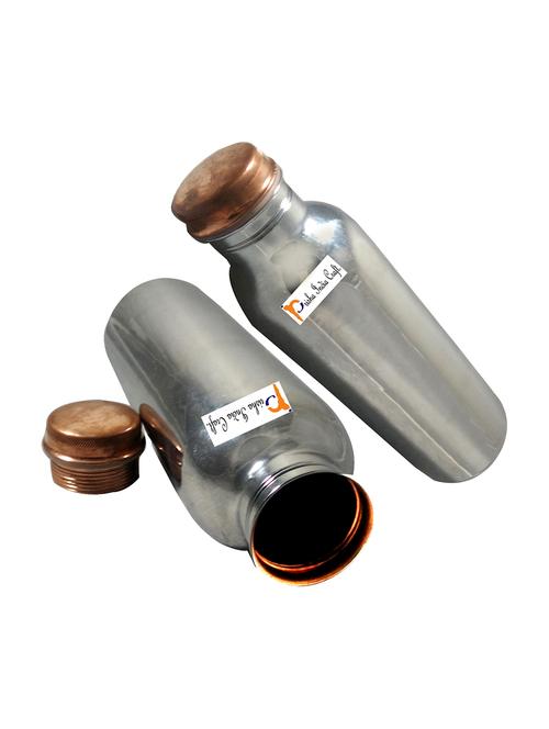 set of 2 pure copper water bottles - 15519359 - Very Small Image - 1